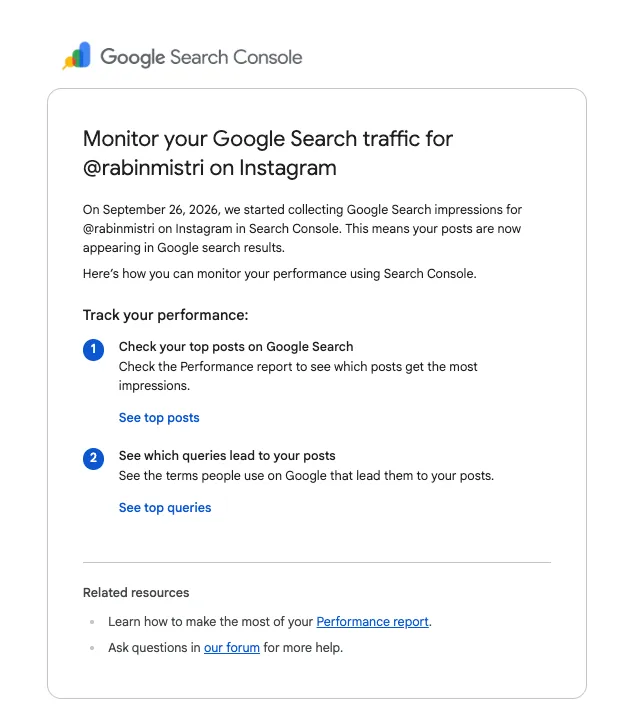 monitor search traffic for platform properties search console
